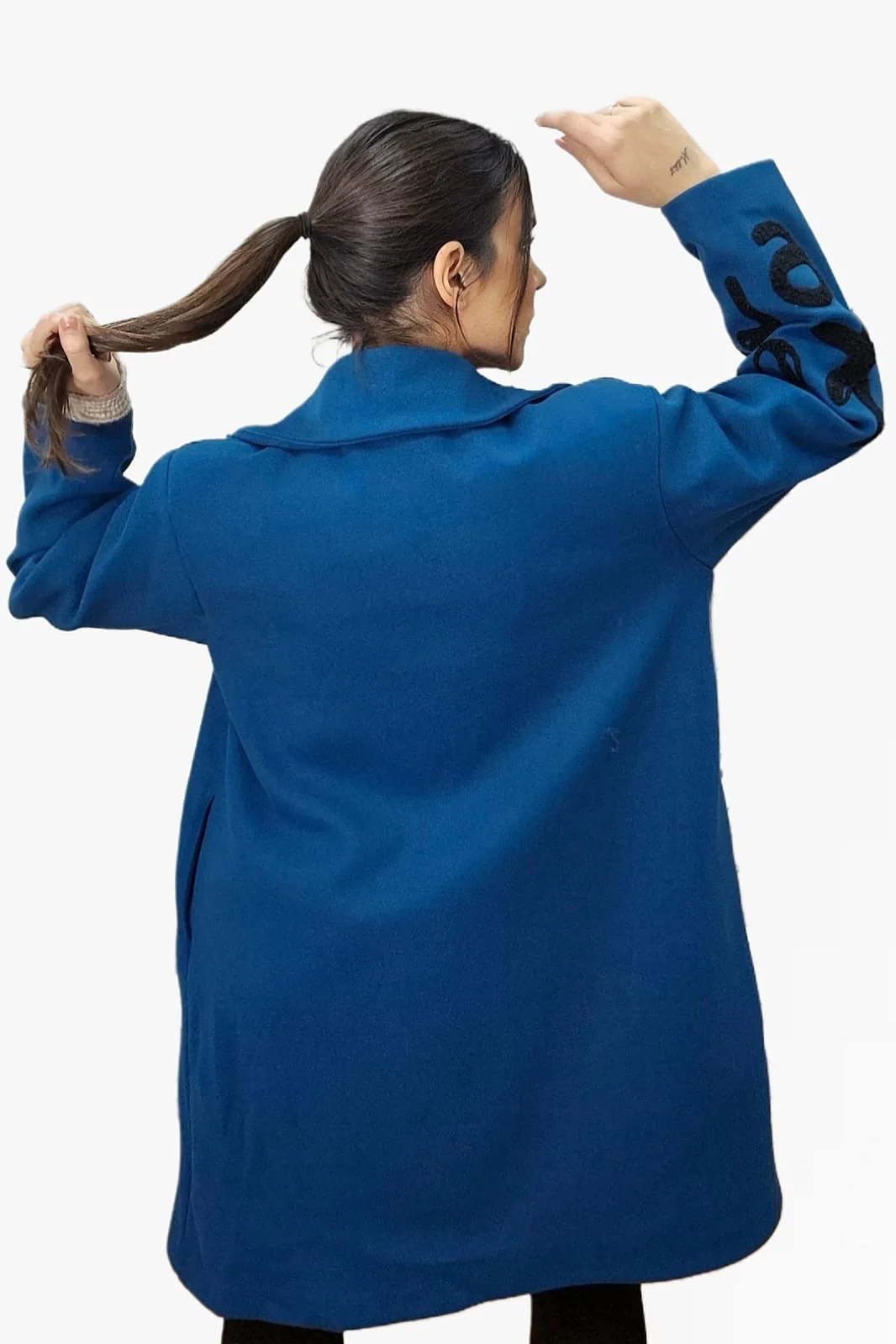 Abrigo Koker Capucha Turquesa - Imagen 4