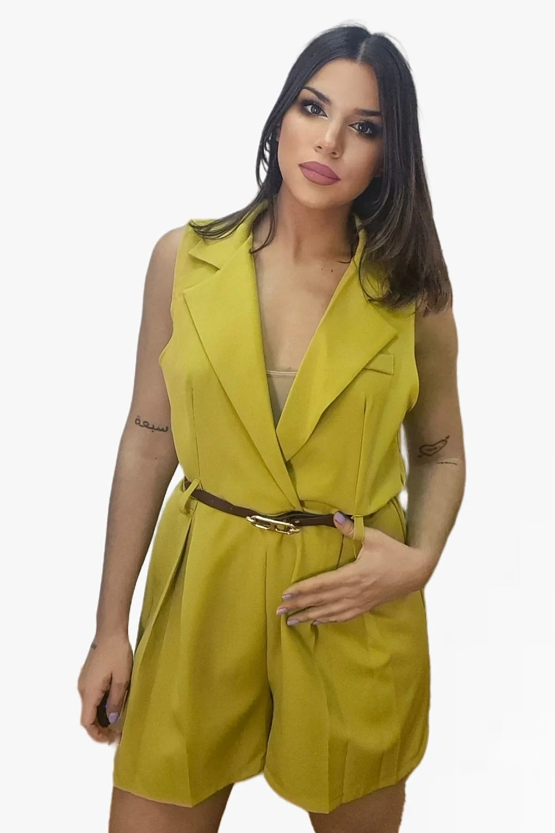 Mono Solapa Cruzada Amarillo - Imagen 5