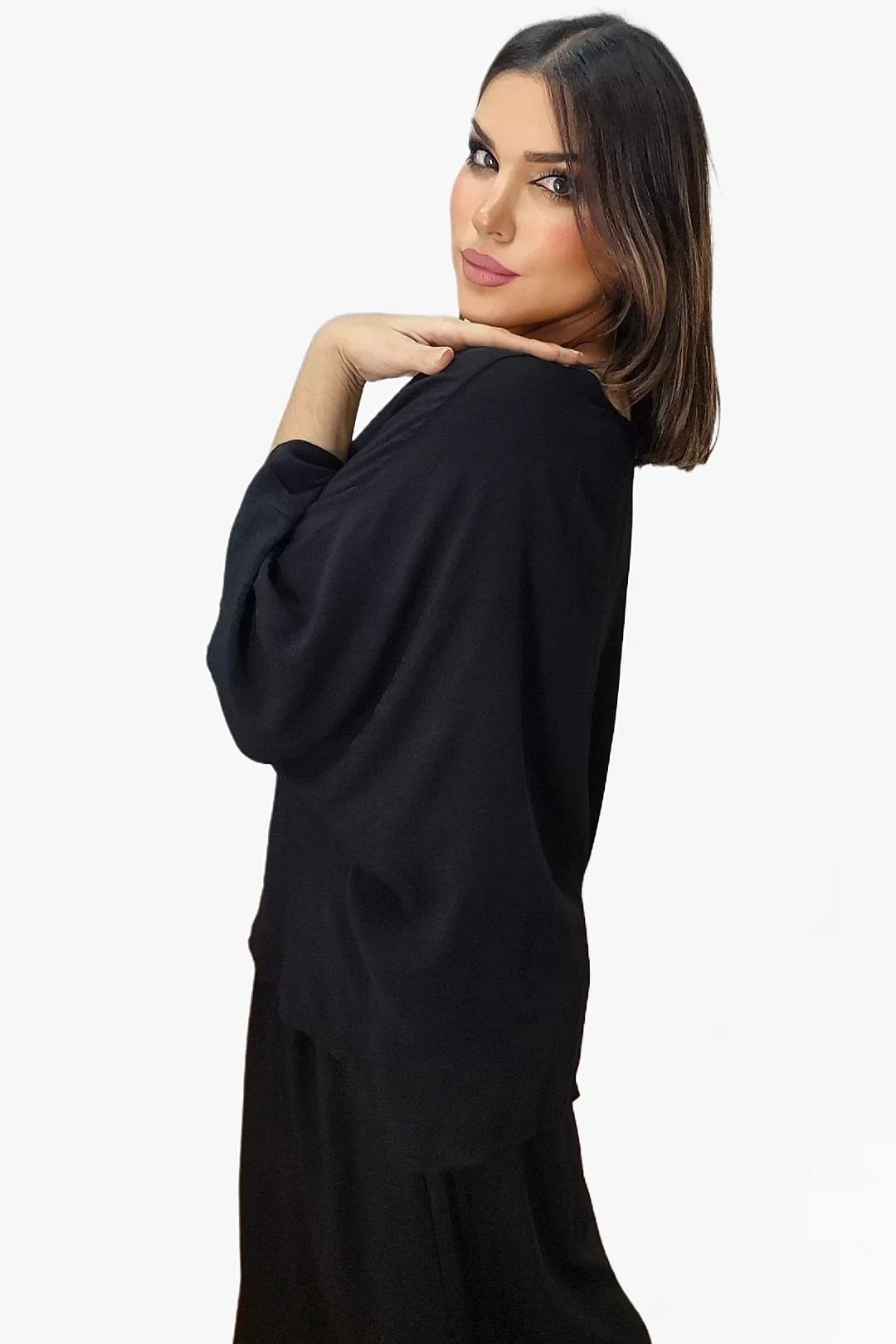 Bluson FLuido Oversize Negro - Imagen 5