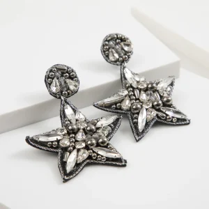 Aros Largo Estrella Negro Humana