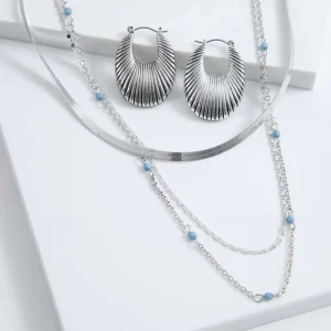 Collar + Aro Mallorca Azul Humana