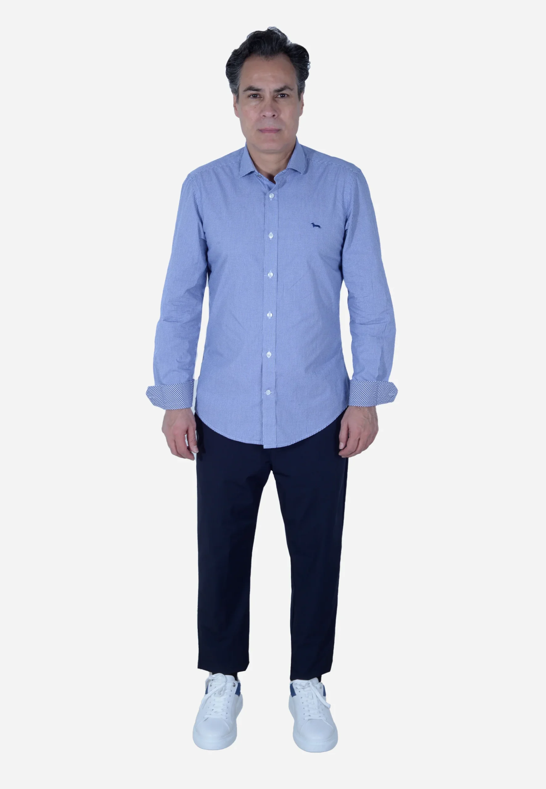 Camisa Clásica Cuadros Azul H&B - Imagen 3