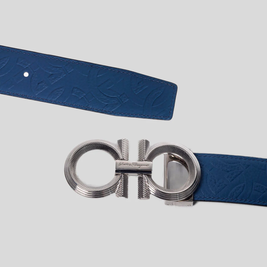 Cinturón Reversible Gancini Negro/Café S.F.