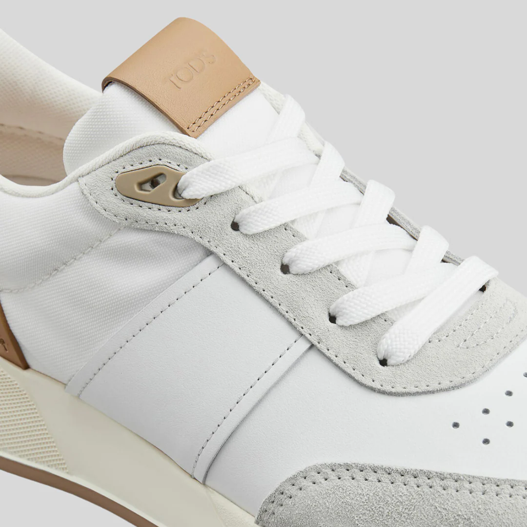 Tenis Hombre Blanco Cuero/Tejido T. - Imagen 3