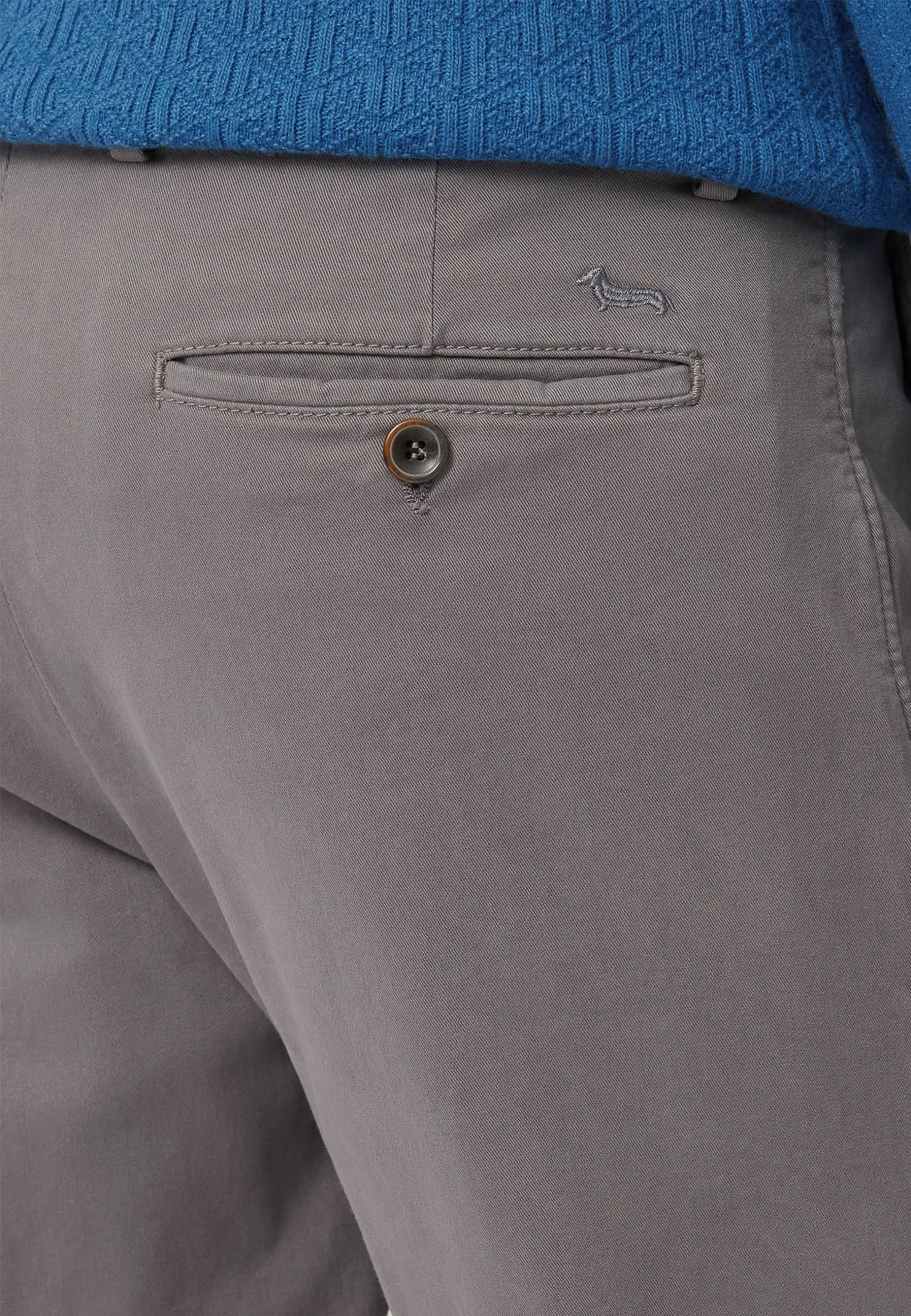 Pantalón Hombre Chino Gris Slim Fit H&B - Imagen 3