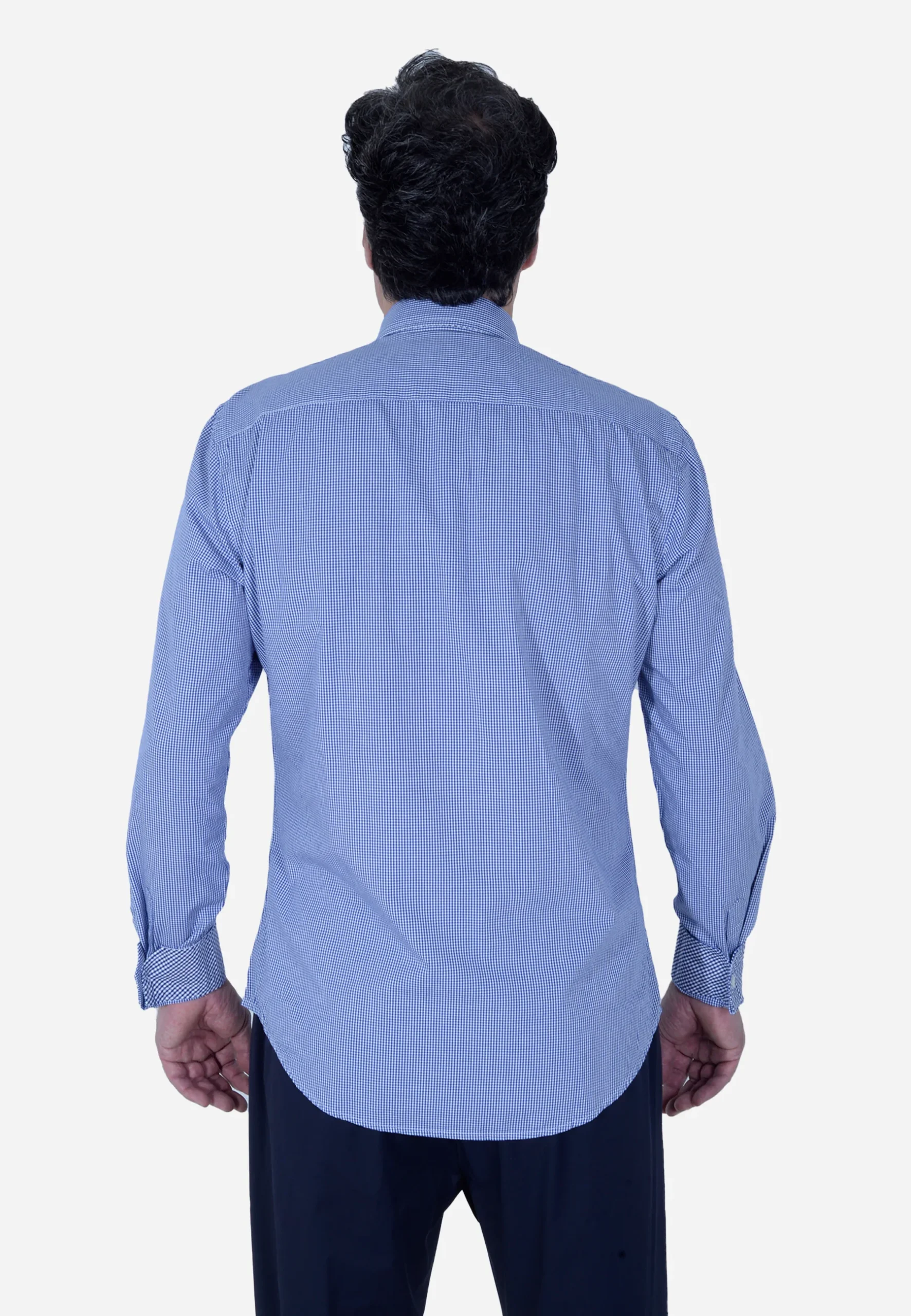 Camisa Clásica Cuadros Azul H&B - Imagen 4