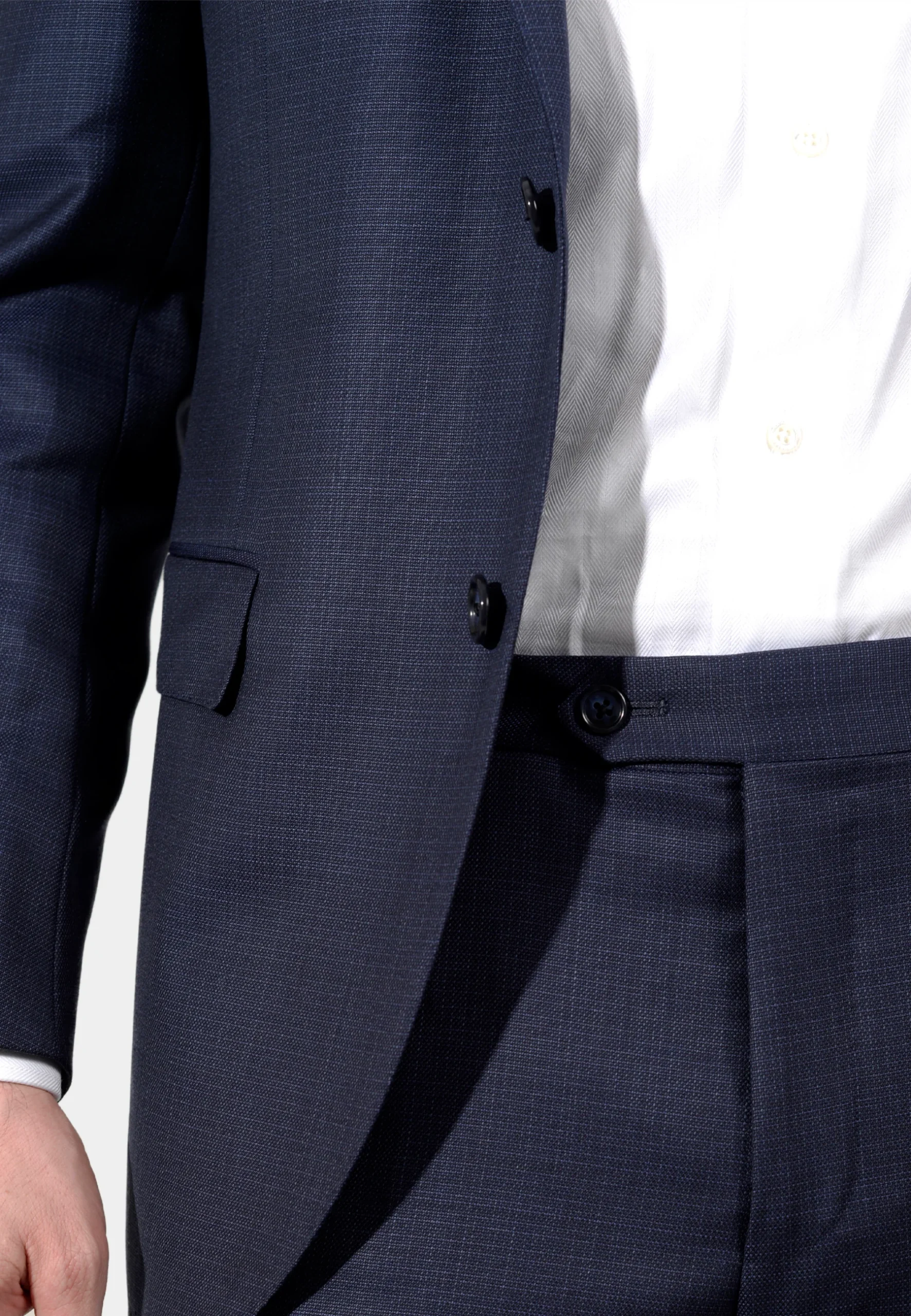 Traje de Hombre Azul Real Textura Lana C. - Imagen 5