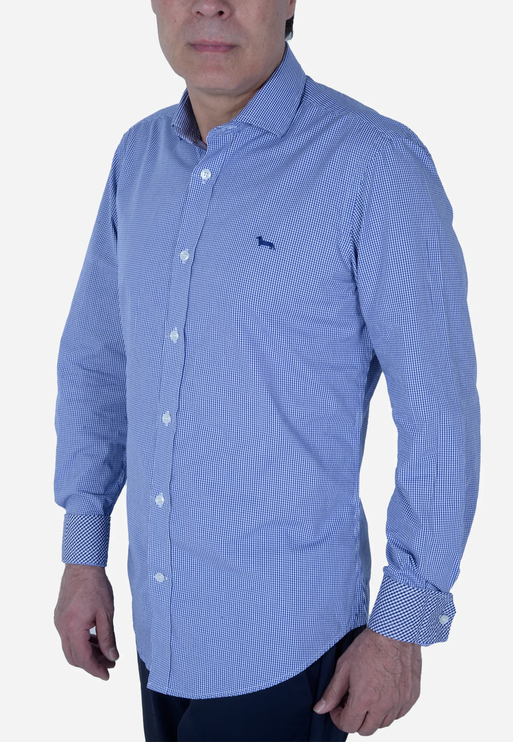 Camisa Clásica Cuadros Azul H&B - Imagen 5