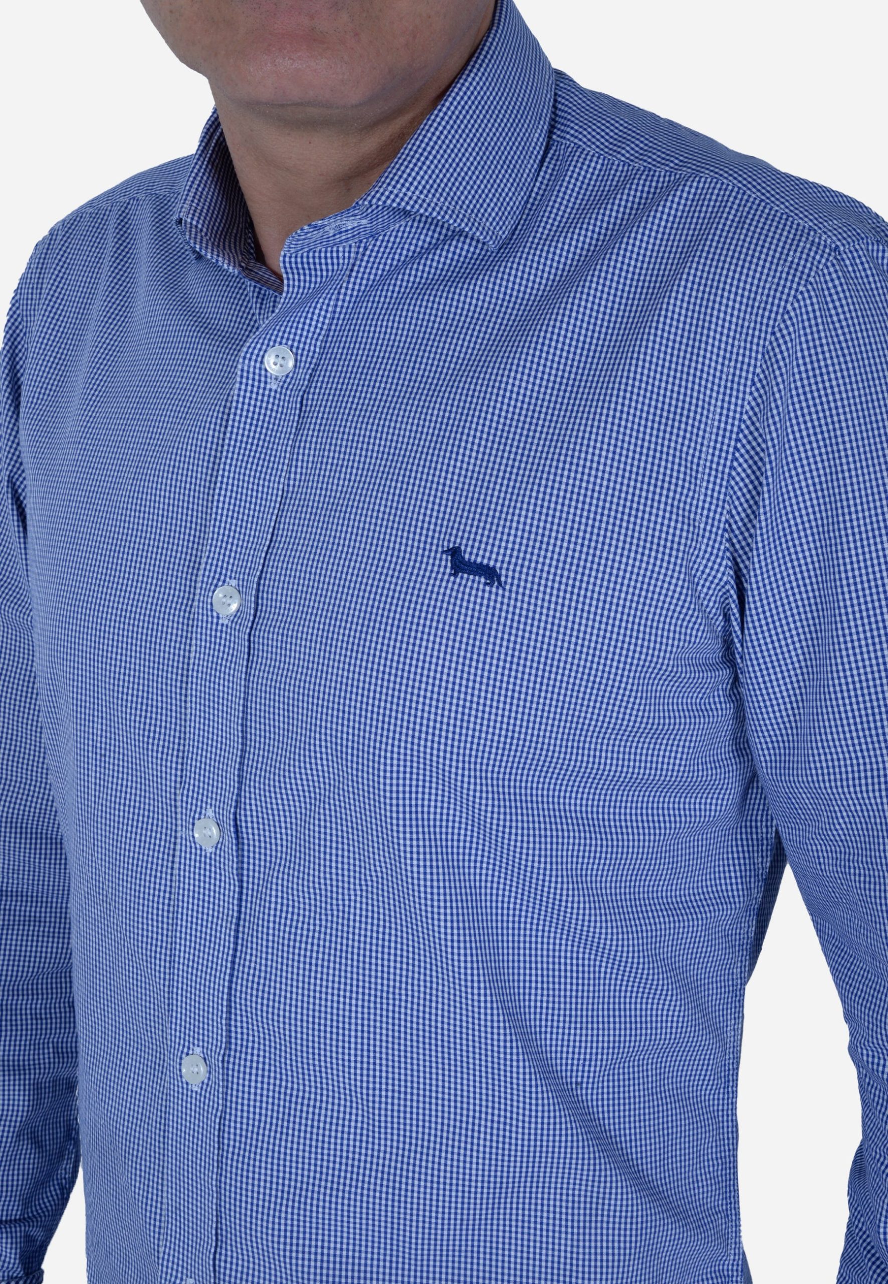 Camisa Clásica Cuadros Azul H&B - Imagen 6