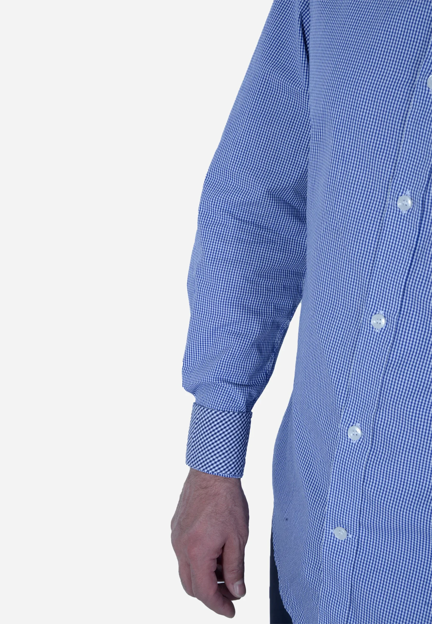 Camisa Clásica Cuadros Azul H&B - Imagen 7