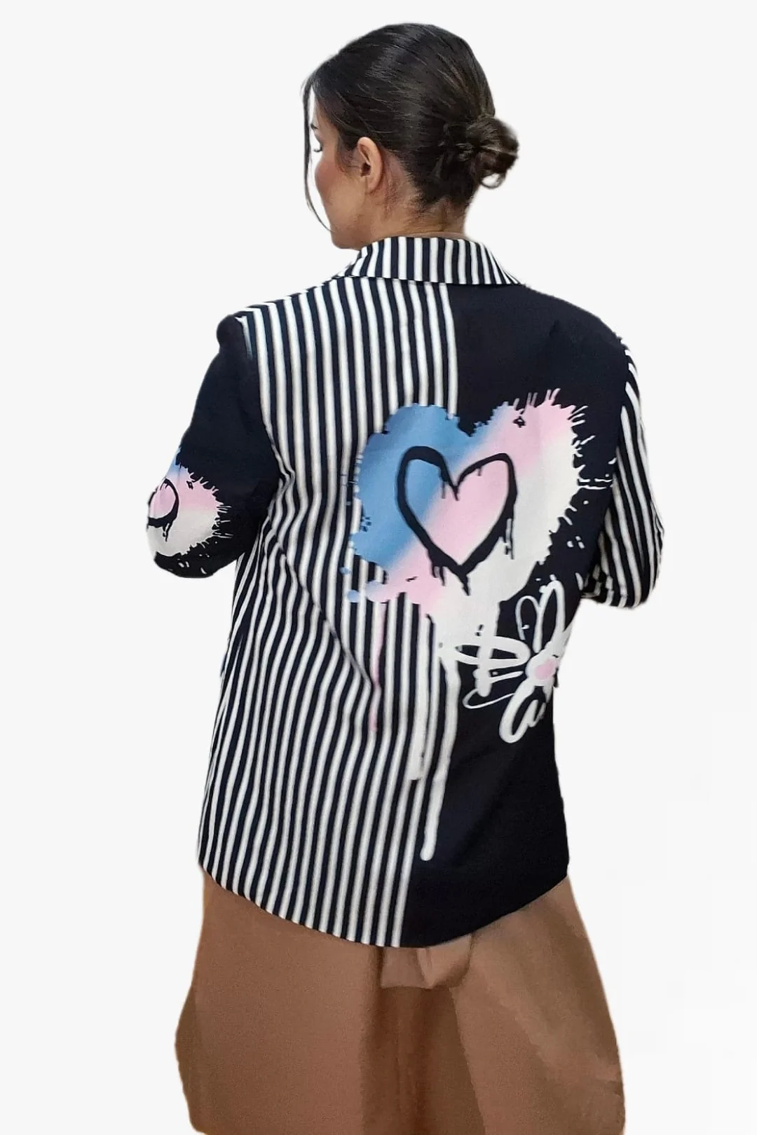 Blazer Corazon Rayada Negra - Imagen 4