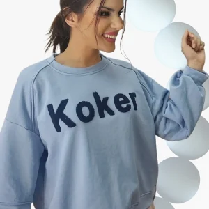 Sudadera Koker Letras Azul