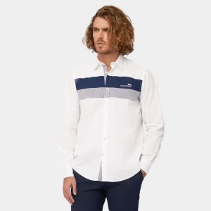 Camisa Náutica Blanca/Azul H&B