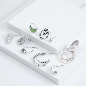 Set Aros Tronador Plateados Humana