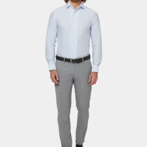 Camisa Rayas Azul Cielo B.