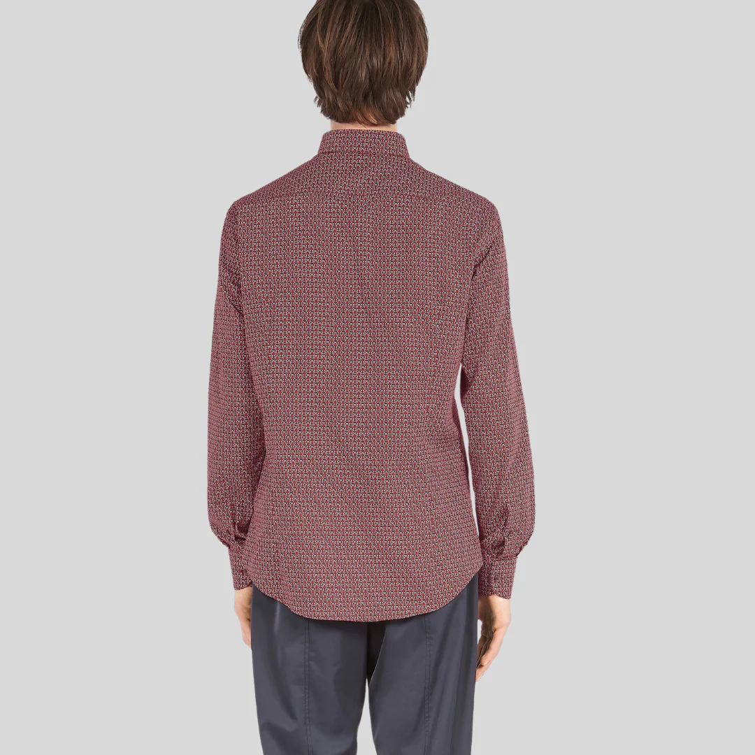 Camisa Para Hombre en Algodón Color Rojo S.F - Imagen 4