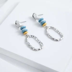 Aros Mediano Caléndula Azul Humana