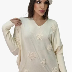 Jersey Relieve Estrella Beige