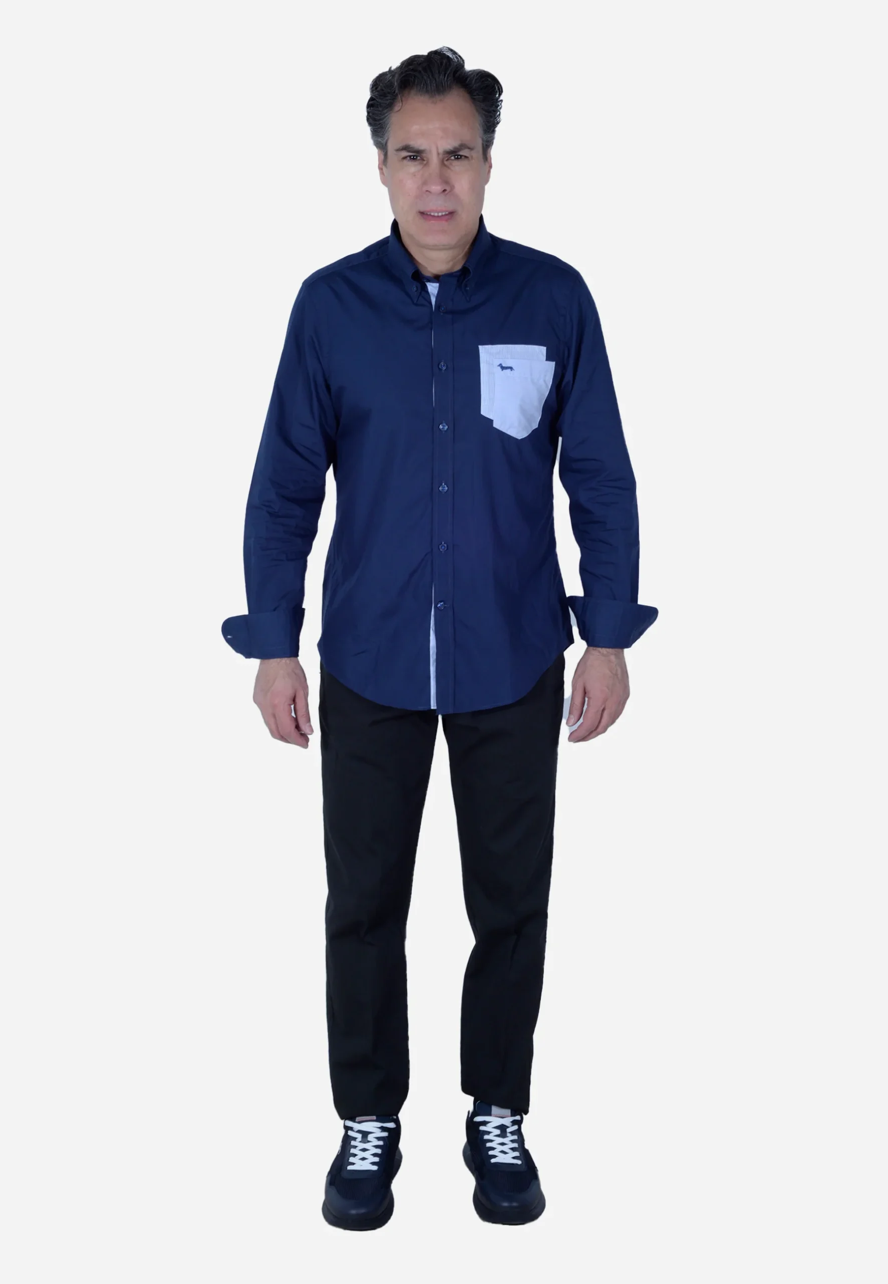 Camisa Clásica Azul Marino H&B - Imagen 3