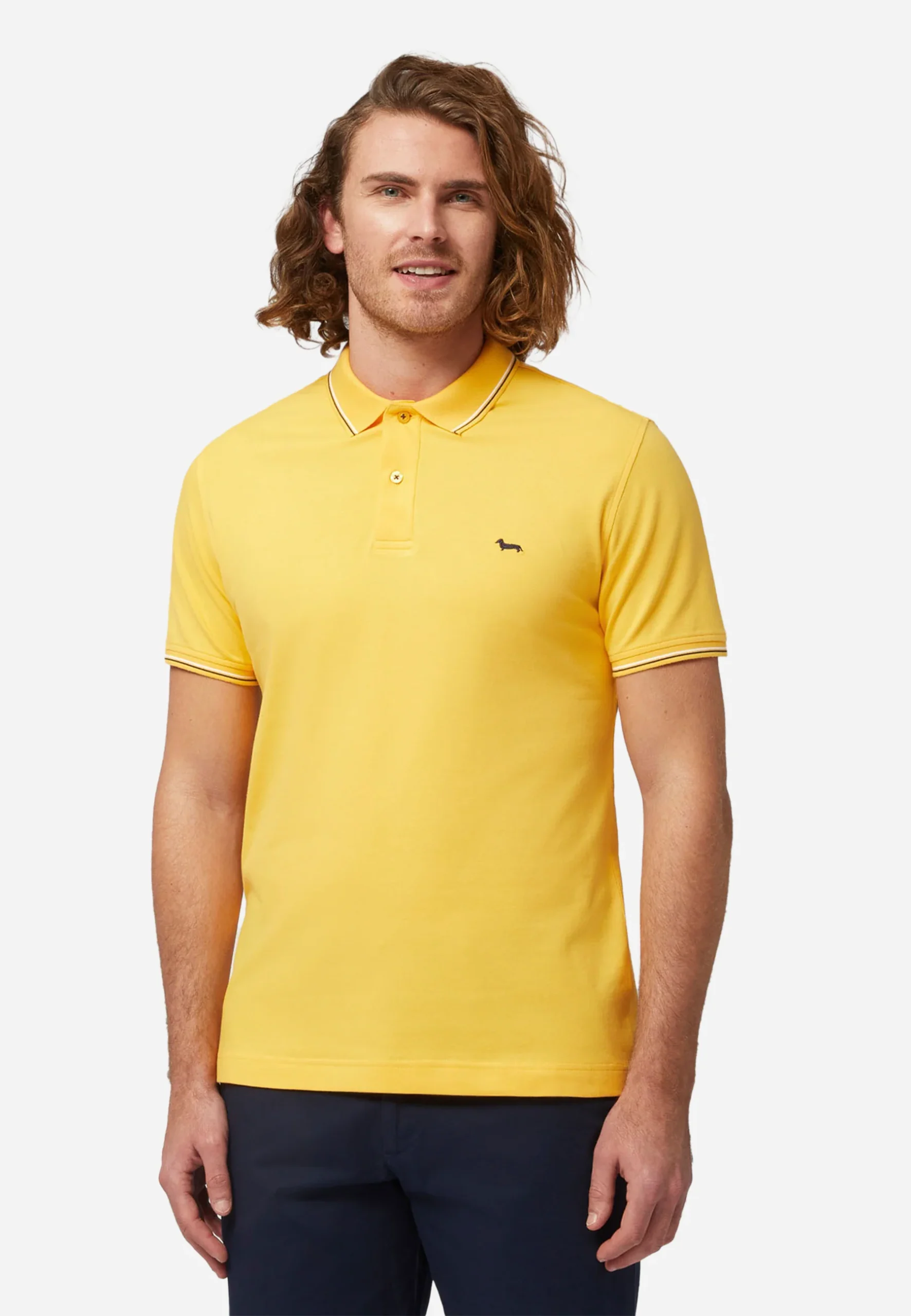 Camisa Polo Amarillo Clásico Hombre H&B