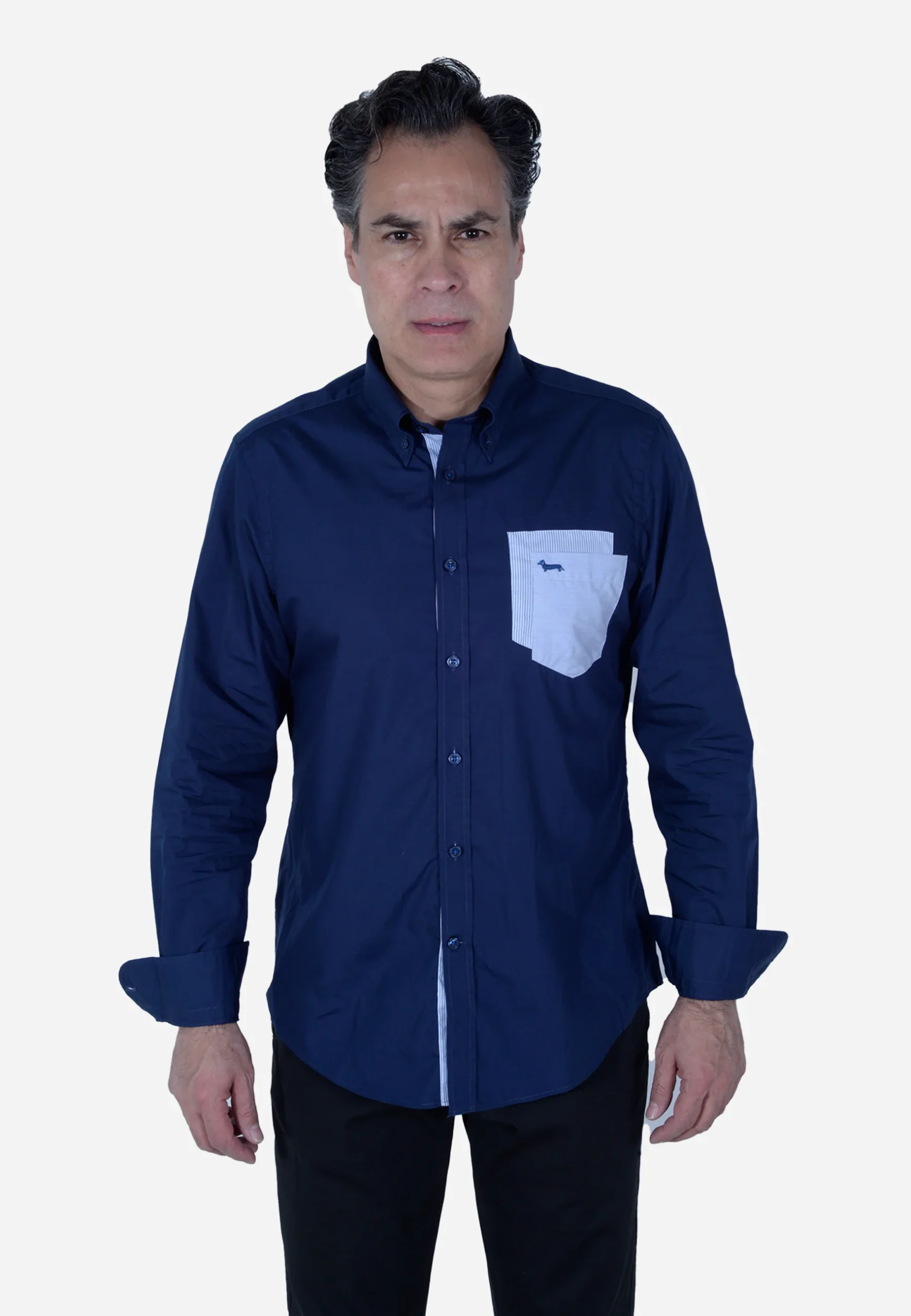 Camisa Clásica Azul Marino H&B