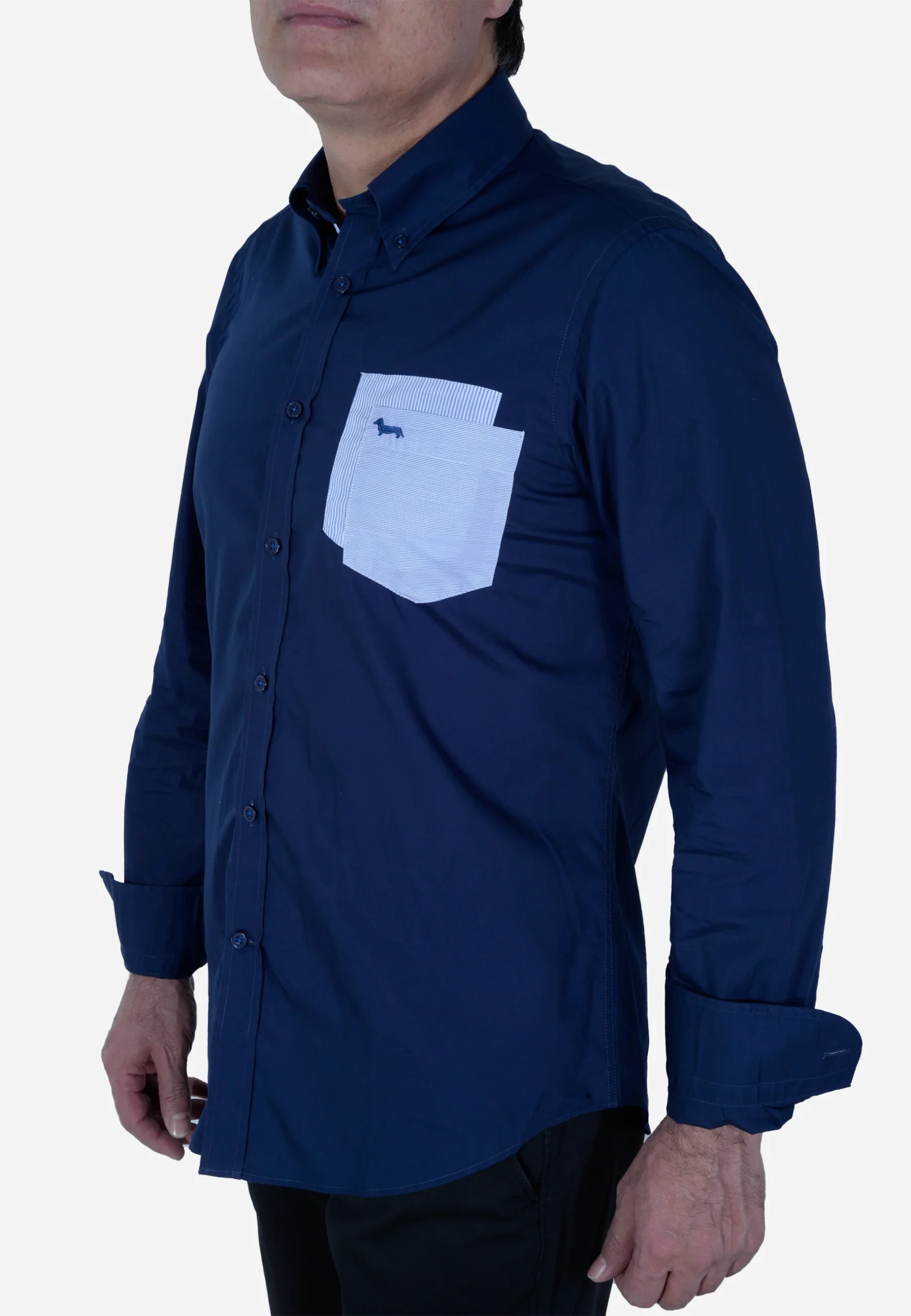 Camisa Clásica Azul Marino H&B - Imagen 4