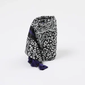 Pañuelo Estampado Azafrán Negro Humana