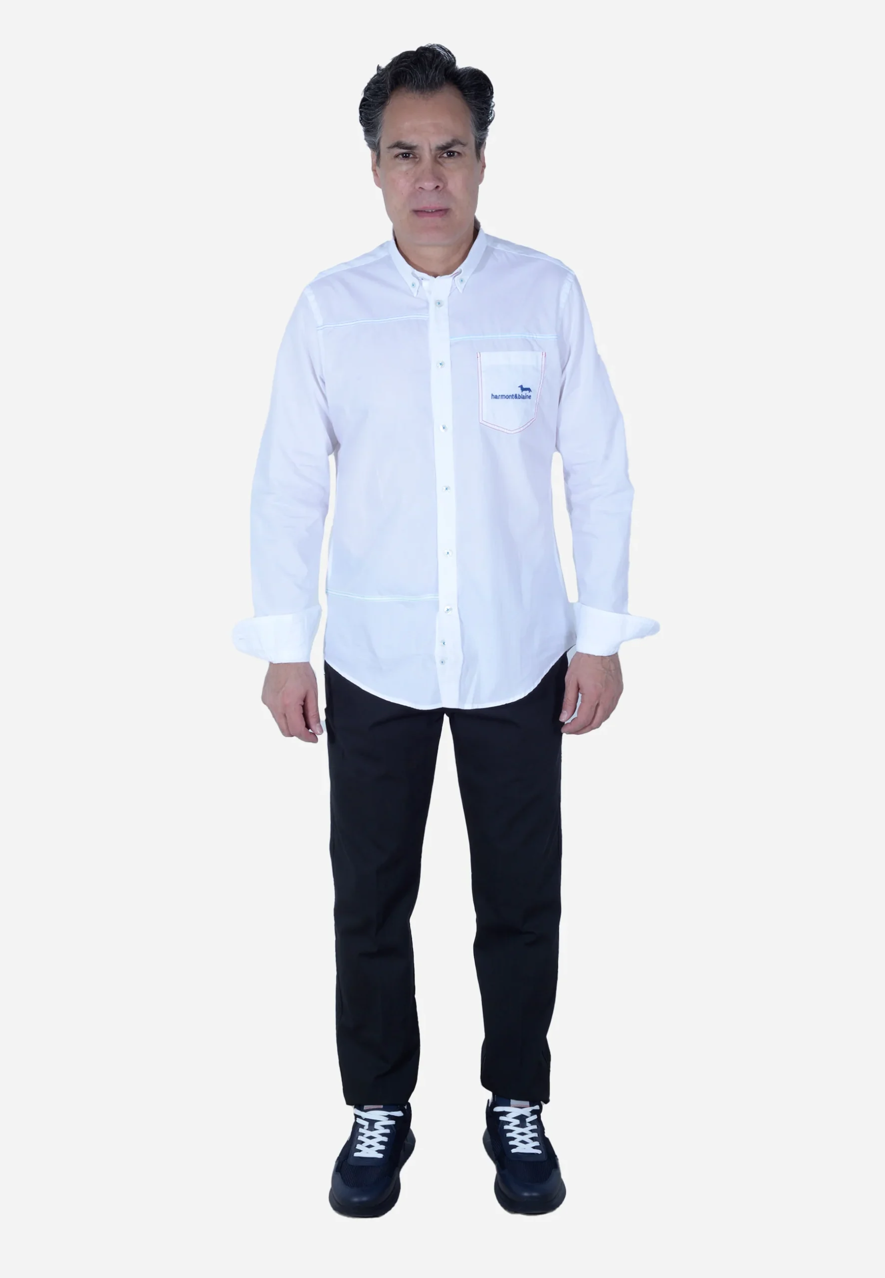 Camisa Hombre Blanco Minimalista H&B - Imagen 3