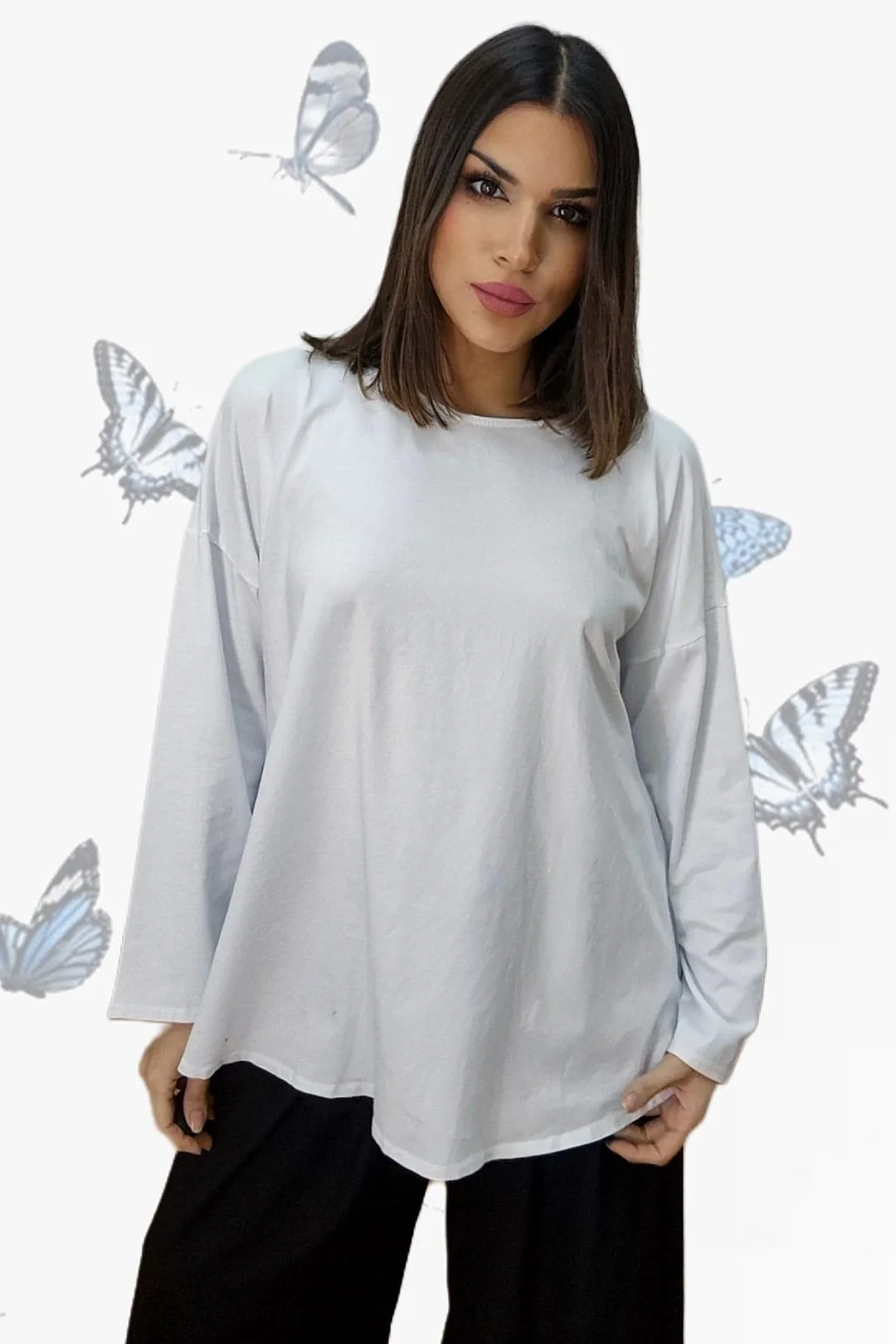 Camiseta Manga Evase Blanca