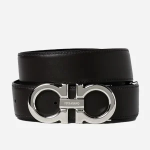 Cinturón Negro Gancini Clásico en Cuero