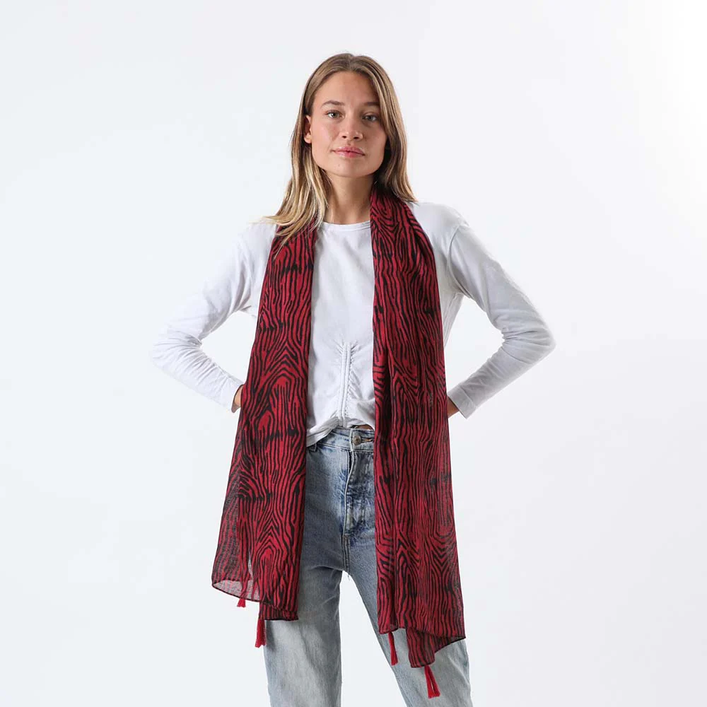 Pañuelo Estampado Malaga Rojo Humana - Imagen 3