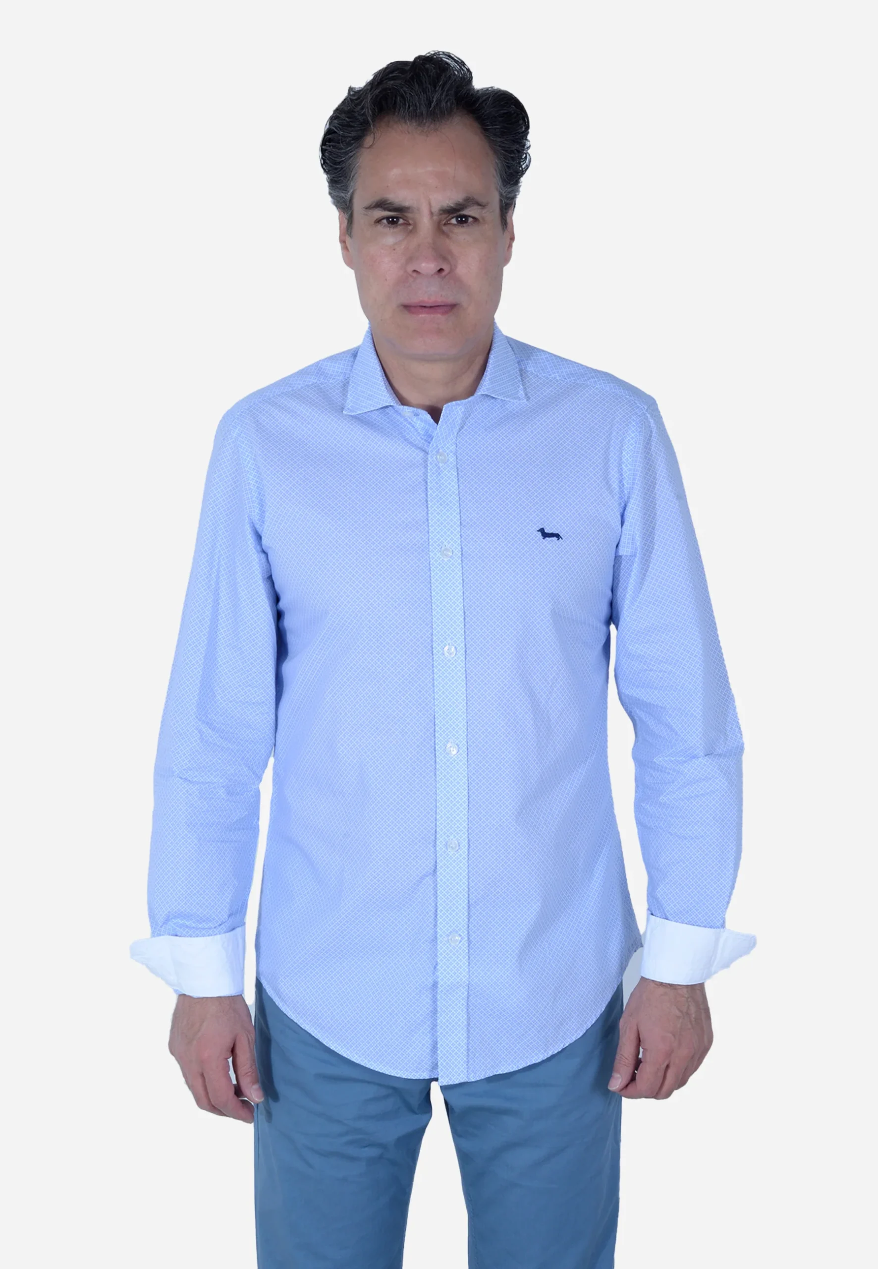 Camisa Hombre Celeste H&B