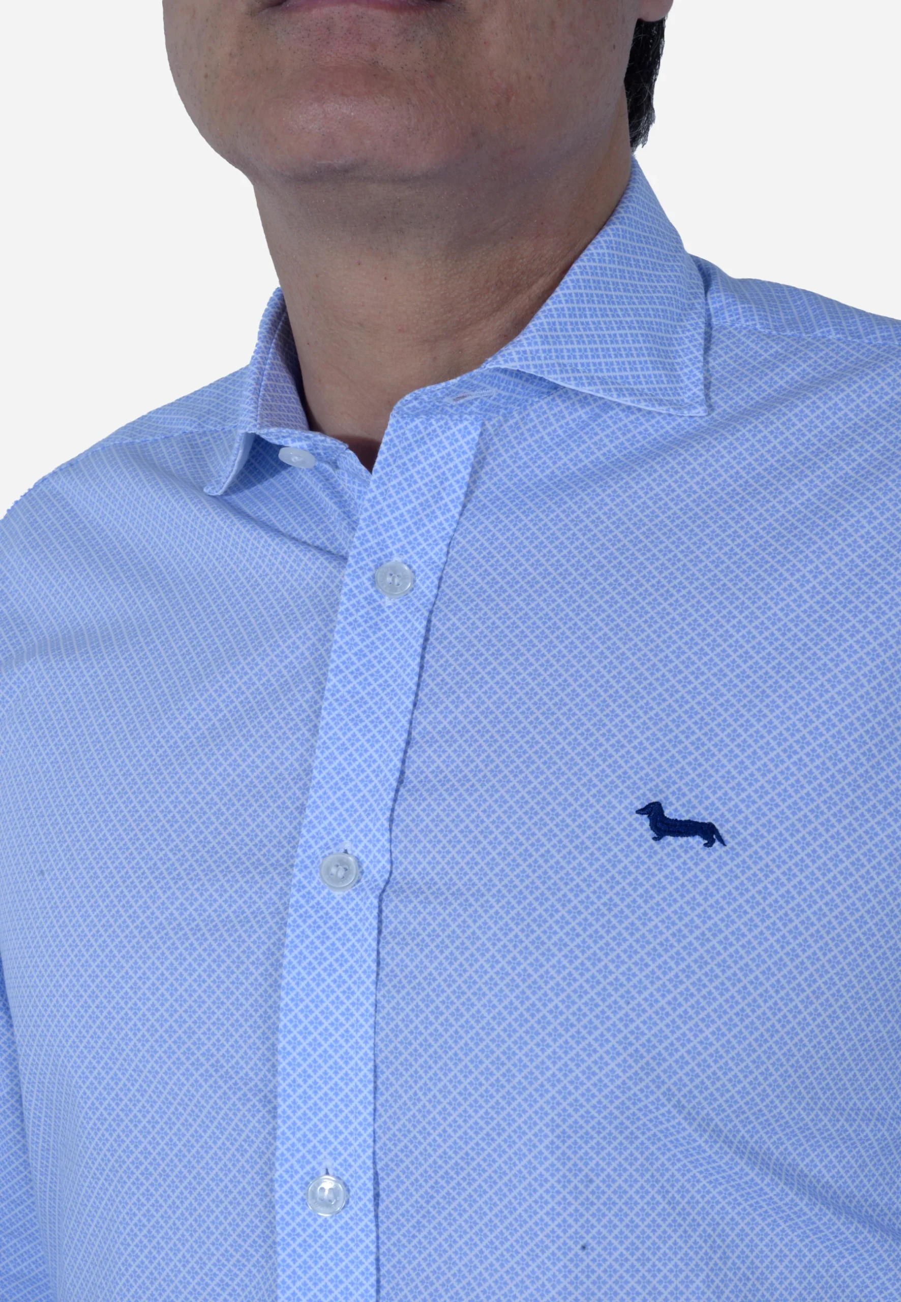 Camisa Hombre Celeste H&B - Imagen 4
