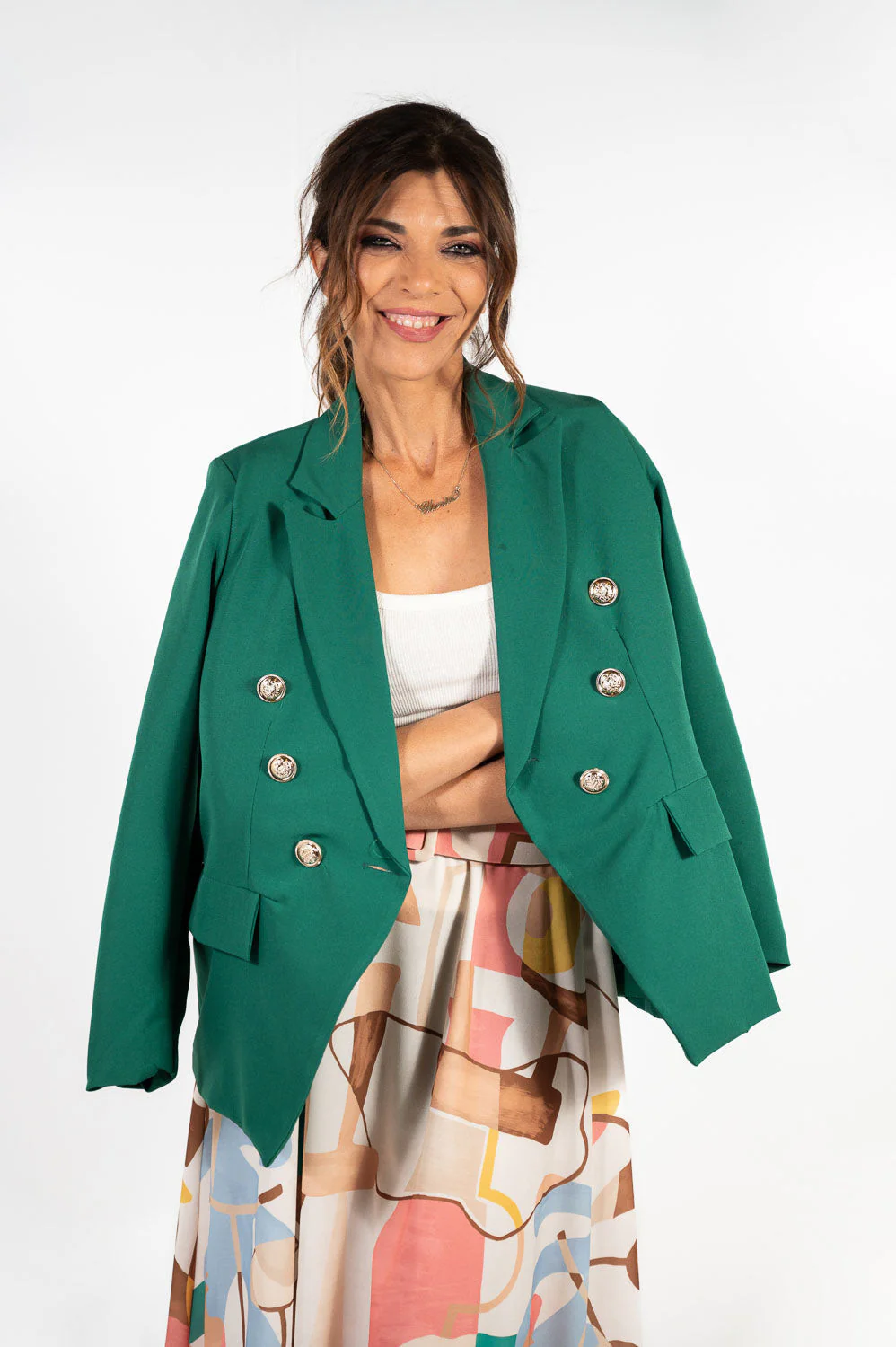 Blazer Abotonada Verde
