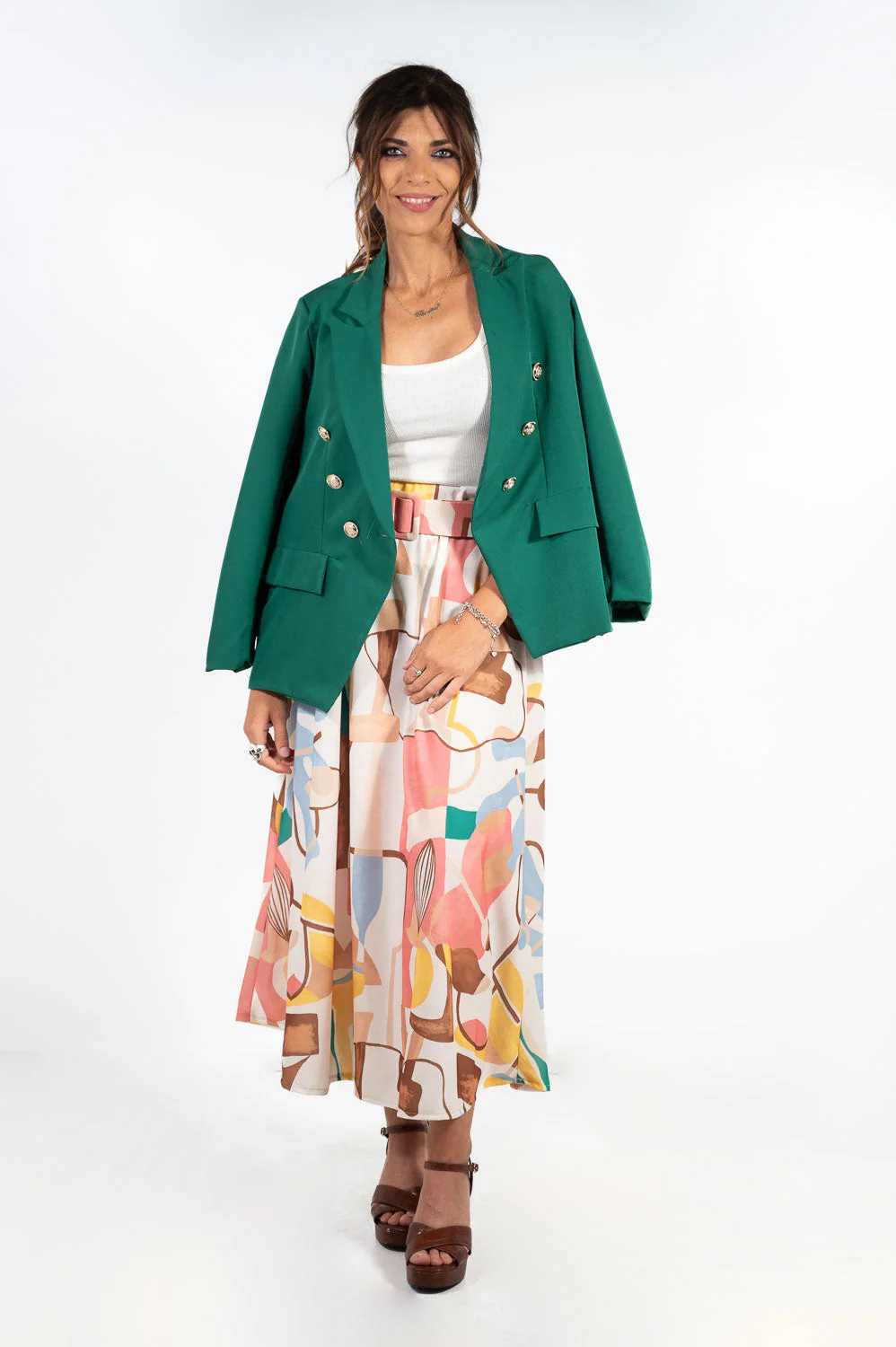 Blazer Abotonada Verde - Imagen 4