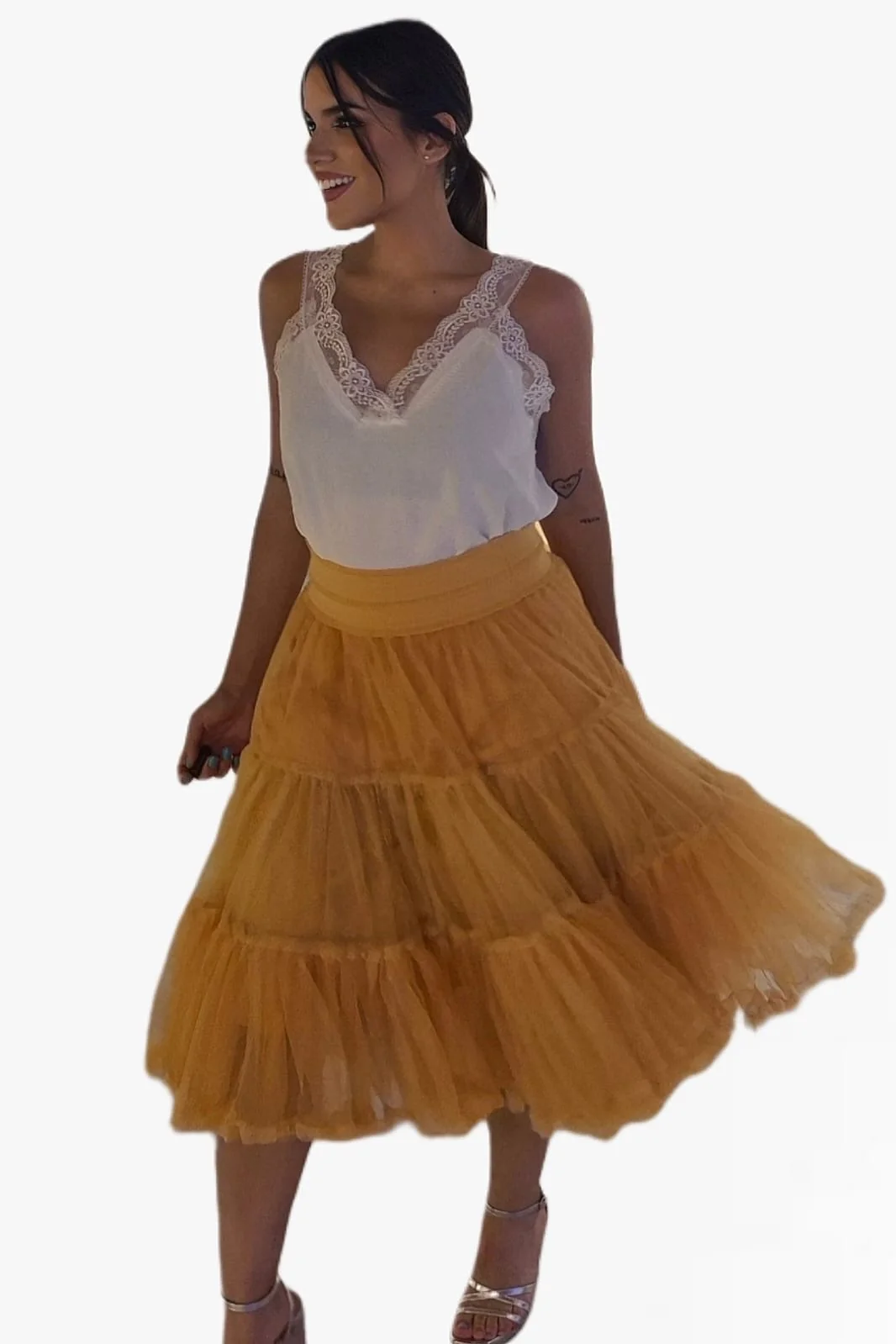 Falda tul amarilla - Imagen 6