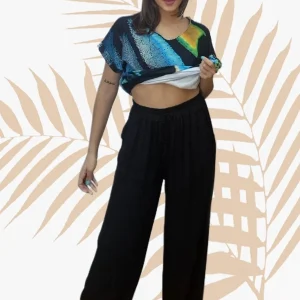 Pantalon Palazzo Cordon Azul Marino