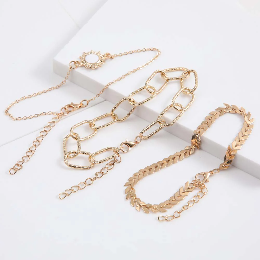 Set Tobilleras Ripoli Dorado Humana