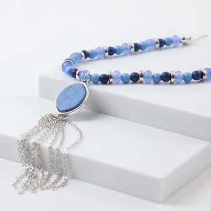 Collar Largo Delfina Azul Tatienne