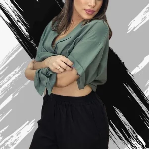 Pantalon Corto Engomado Negro