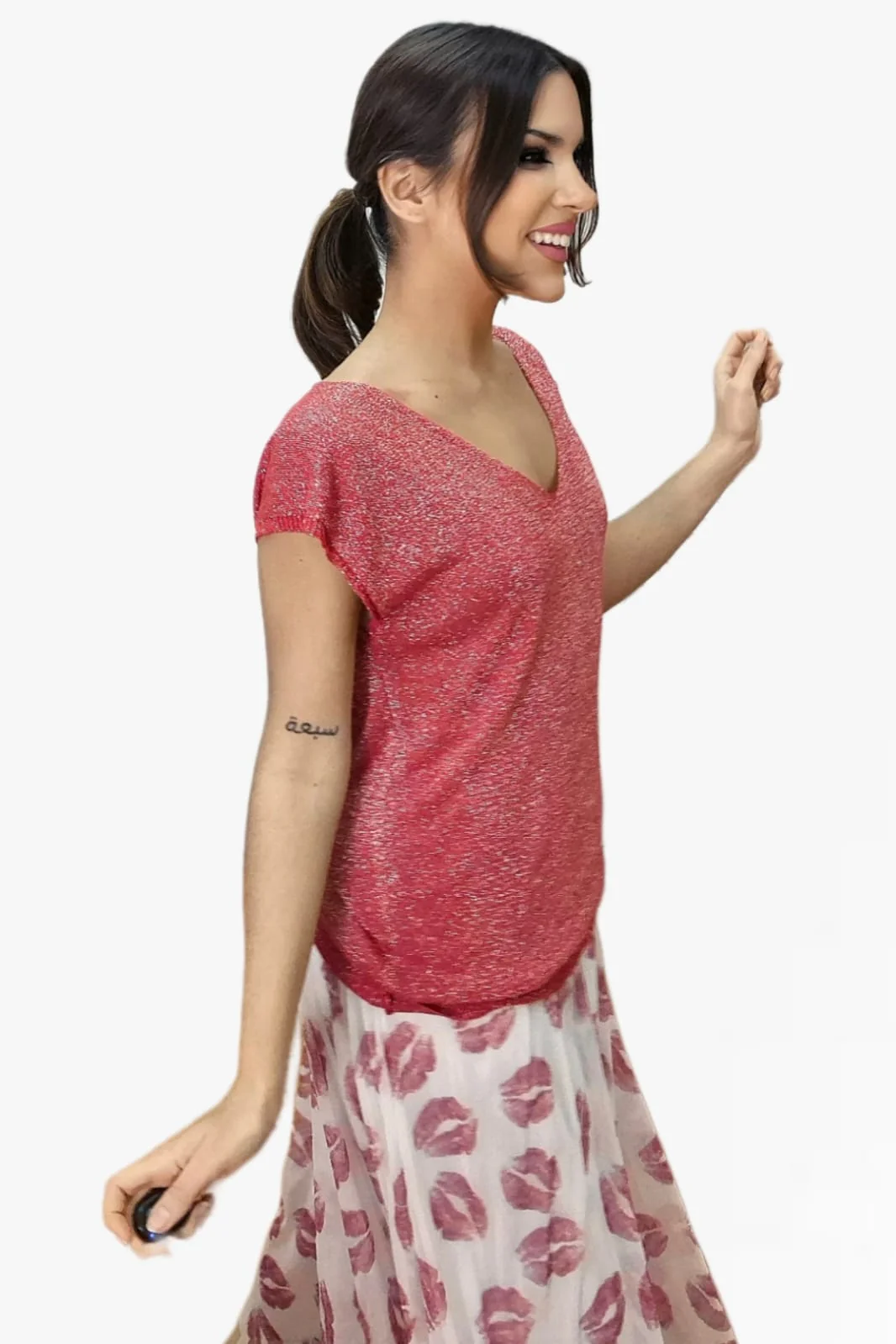 Camiseta Punto Pico Roja - Imagen 7