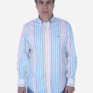 Camisa Hombre  Rayas Logo H&B
