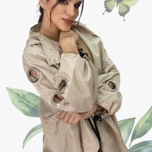 Gabardina Argollas Beige