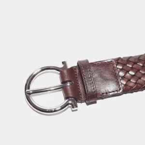 Cinturón Trenzado Cuero Marón S.F.