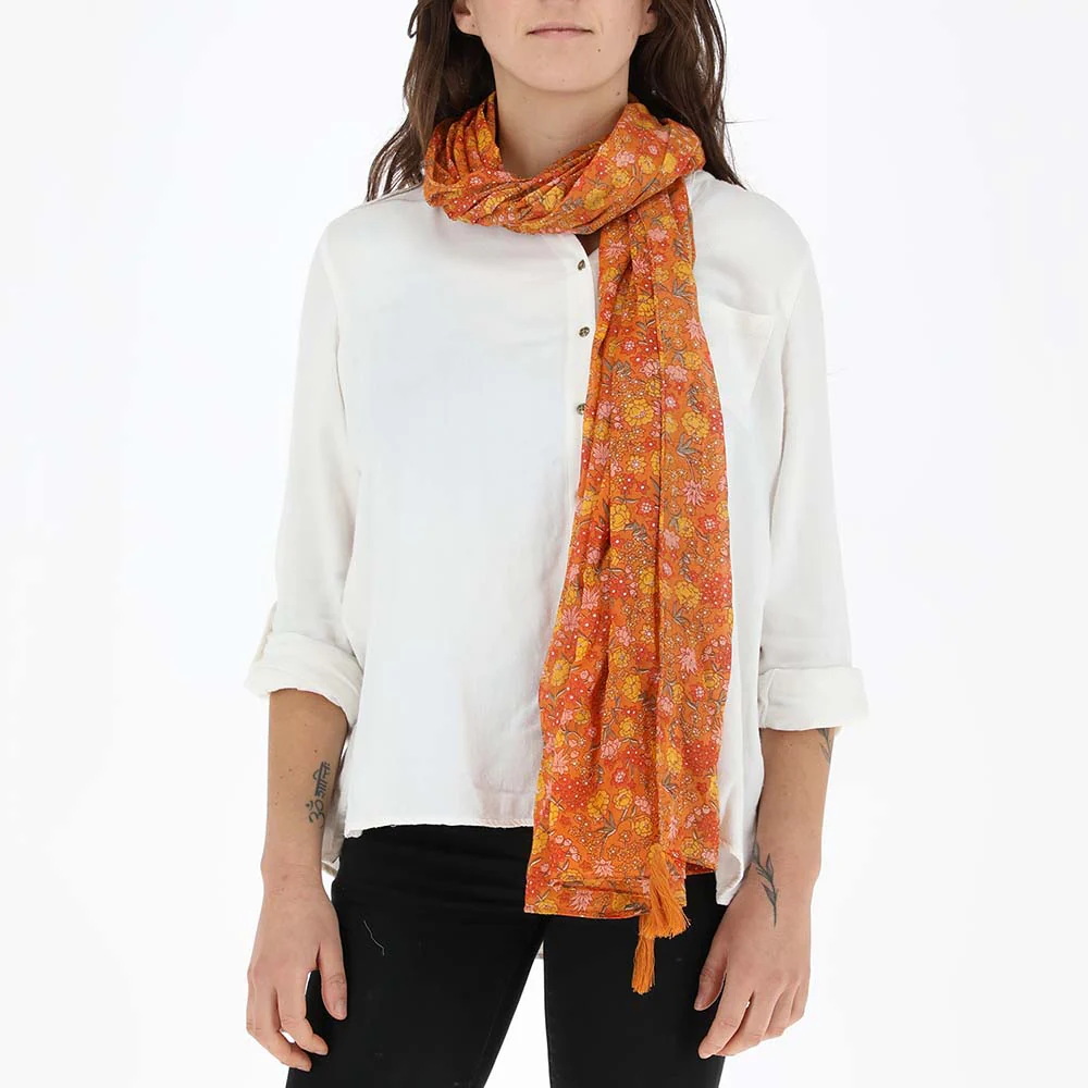 Pañuelo Estampado Bilbao naranjo Humana - Imagen 3