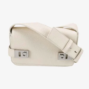 Bolso de Cuero Blanco Lujo Hombre