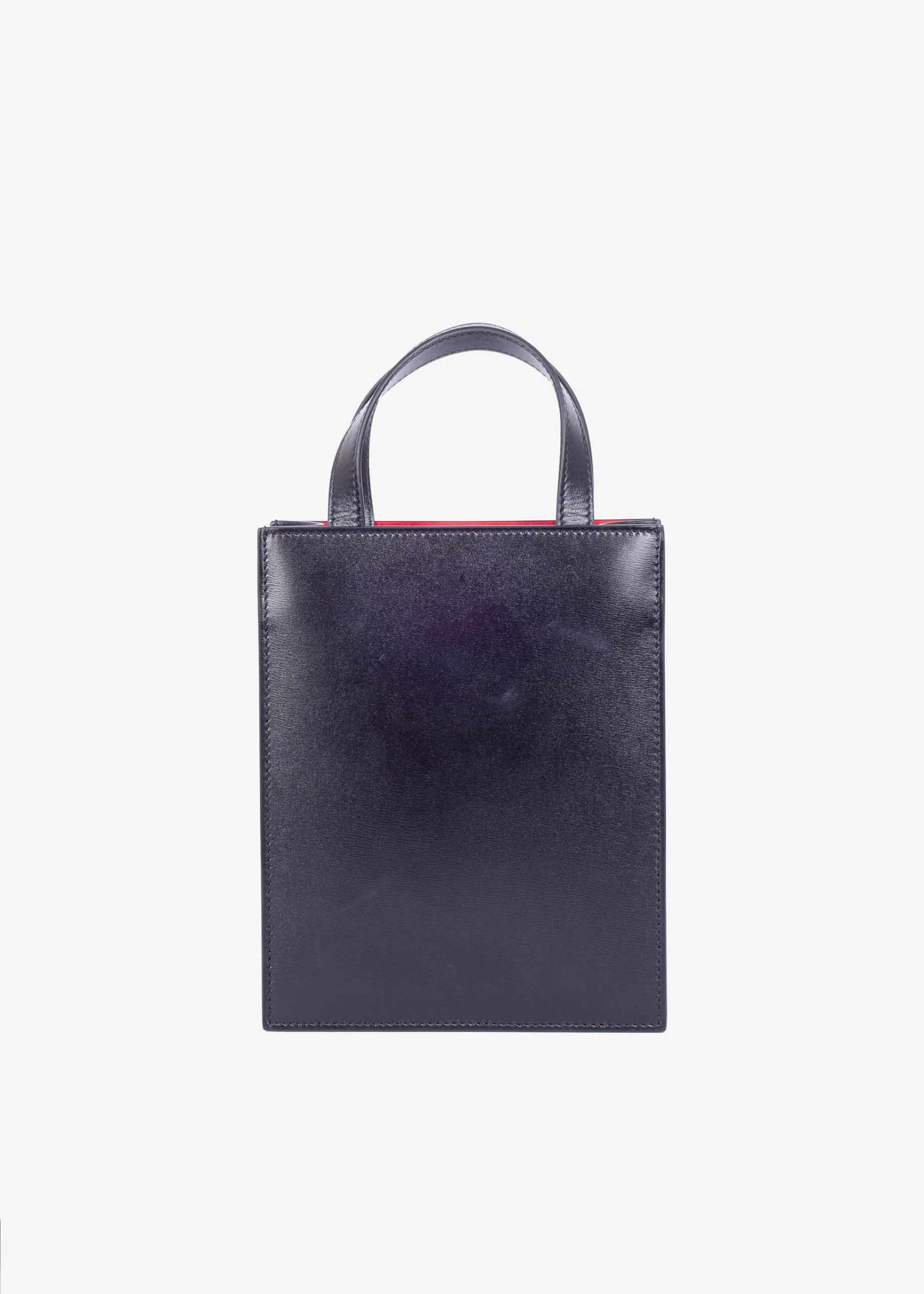 Bolso Dama Gancini Negro/Rojo en Cuero - Imagen 3