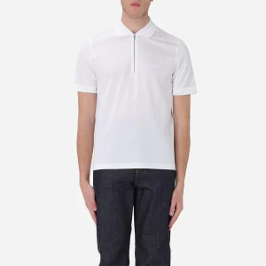 Camiseta Polo Blanca con Cremallera en Algodón S.F.