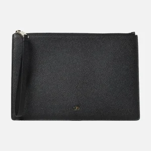 Tarjetero - Manicartera Negra en Cuero de Lujo