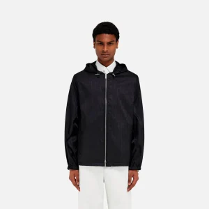 Chaqueta Negra Gancini-jacquard Hombre